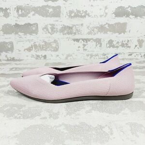 NEW Rothy's The Flat Pink Knit Pointy Toe Slip On Loafers E174